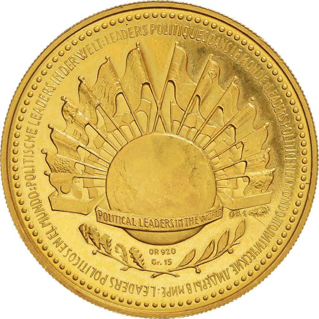 Estados Unidos de América, medalla, Kennedy, Political Leaders In The World