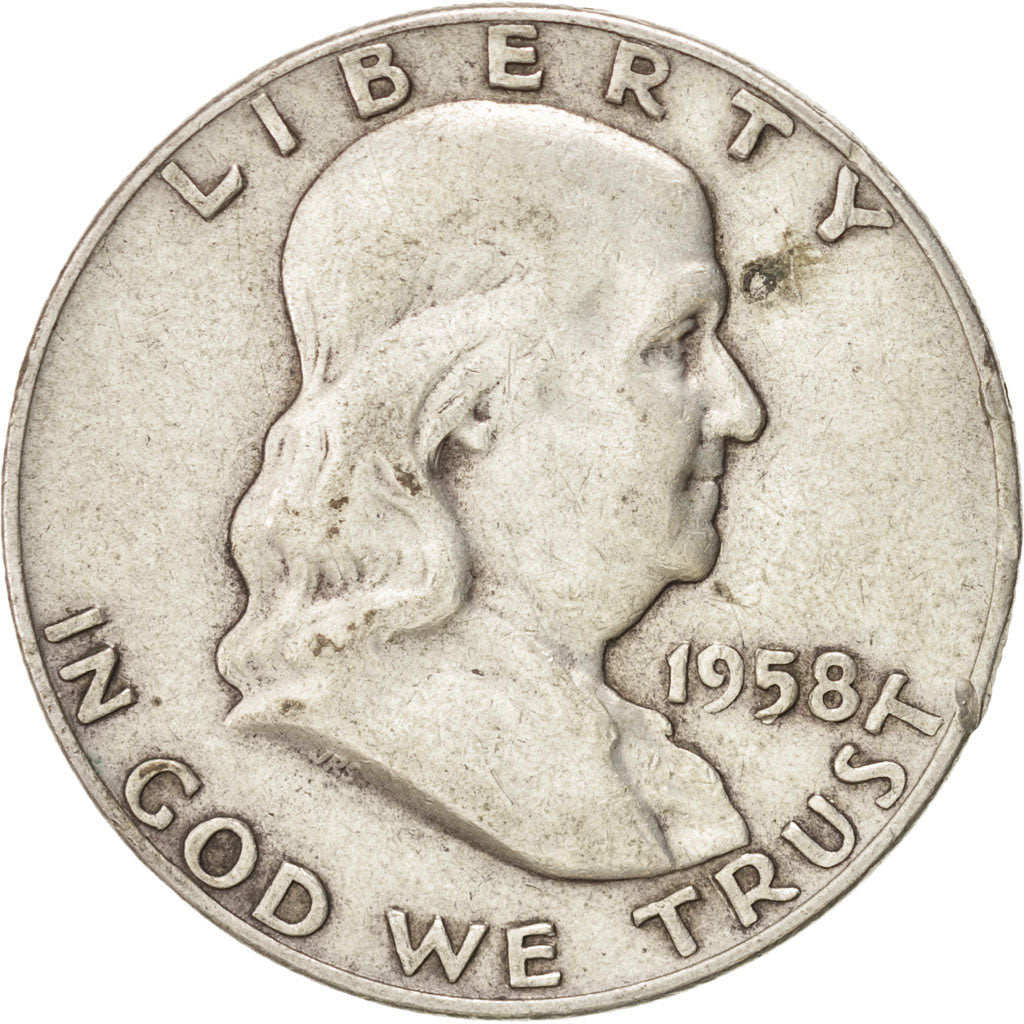 UNITED STATES, Franklin Half Dollar, Half Dollar, 1958, U.S. Mint, KM #199,...