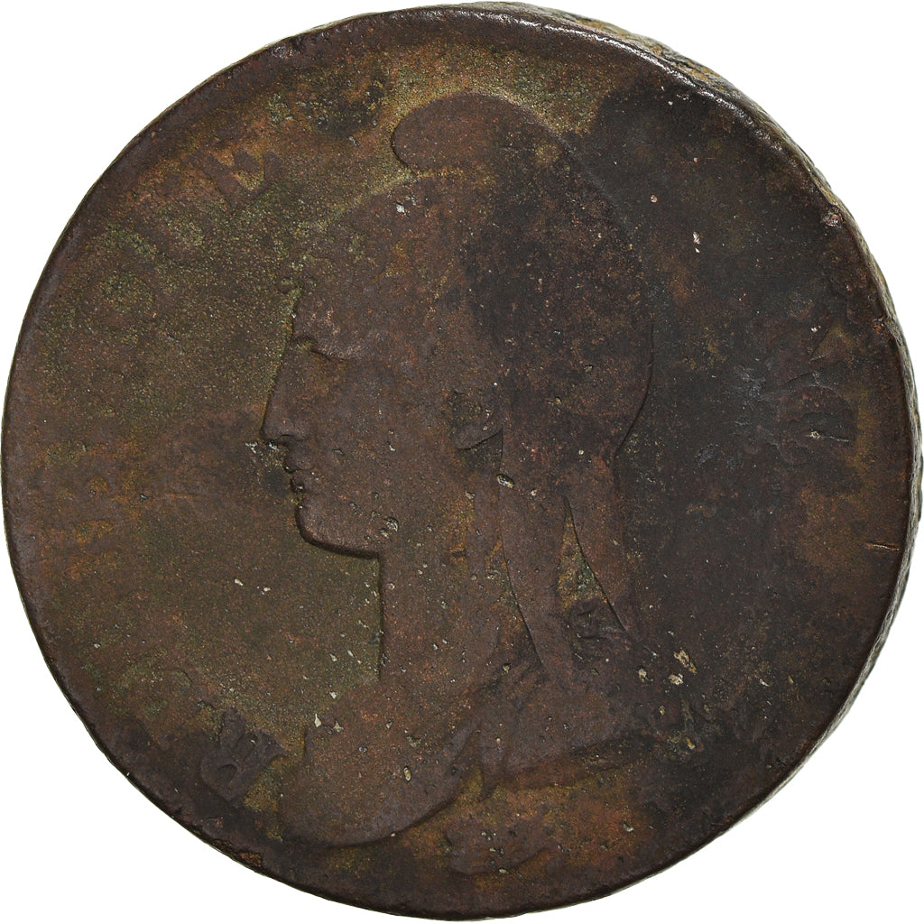 Coin, France, Dupré, Decime, 1795, Paris, F(12-15), Bronze, KM:637.1