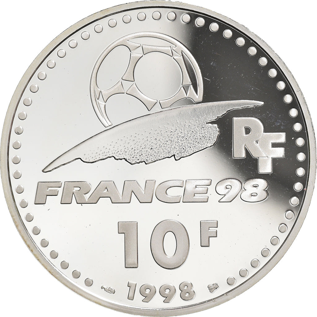 Coin, France, World Cup 98, Brésil, 10 Francs, 1998, Proof, MS(65-70), Silver