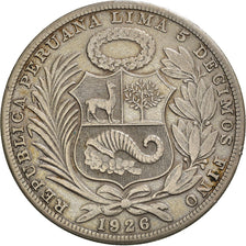 Coin, Peru, Sol, 1926, Philadelphia, EF(40-45), Silver, KM:218.1