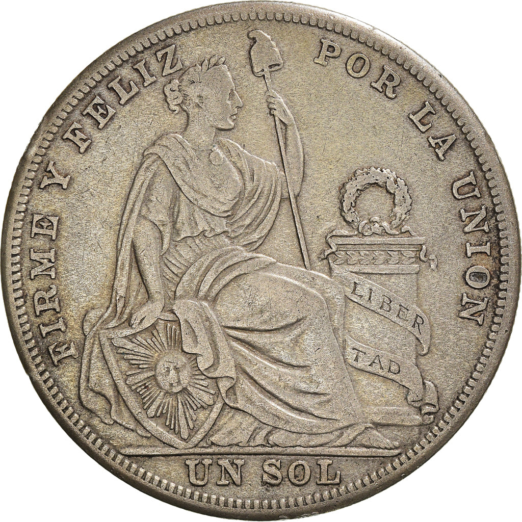 Coin, Peru, Sol, 1926, Philadelphia, EF(40-45), Silver, KM:218.1