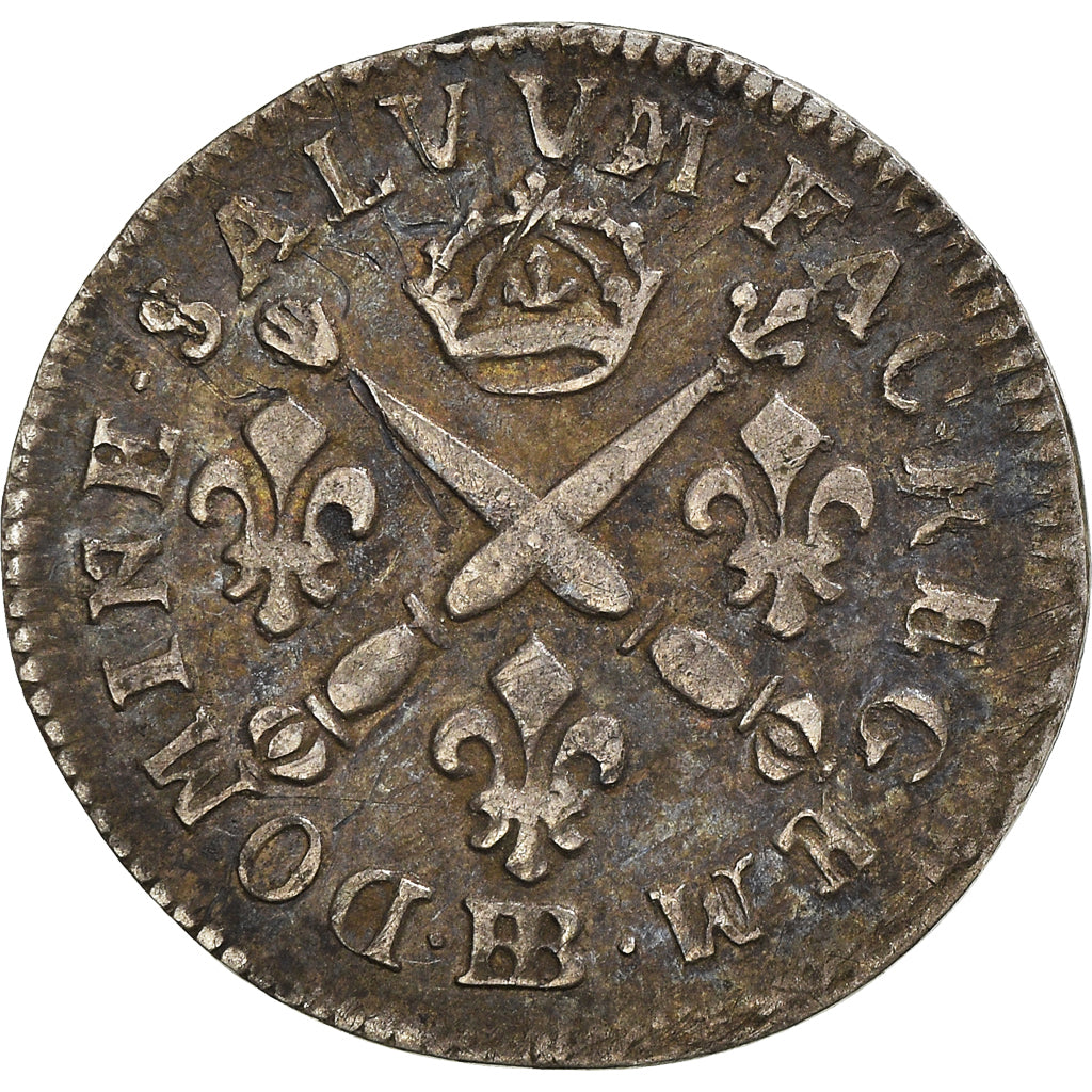 Münze, Frankreich, Louis XIV, 5 Sols aux insignes, 5 Sols, 1/16 ECU, 1704