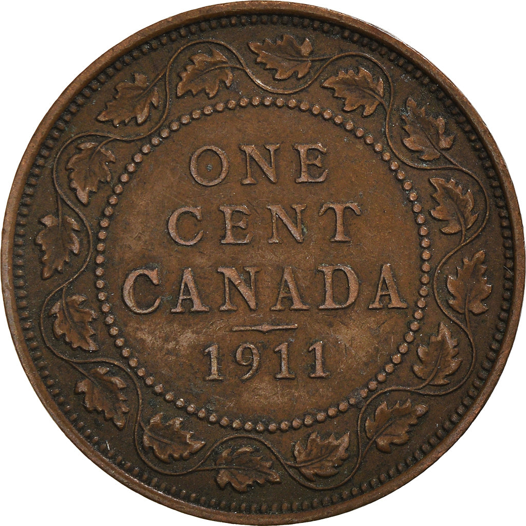 Coin, Canada, George V, Cent, 1911, Royal Canadian Mint, Ottawa, EF(40-45)