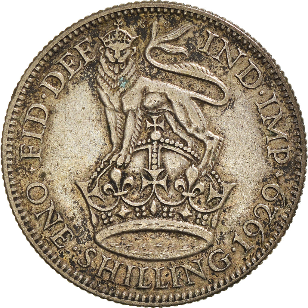 Coin, Great Britain, George V, Shilling, 1929, EF(40-45), Silver, KM:833