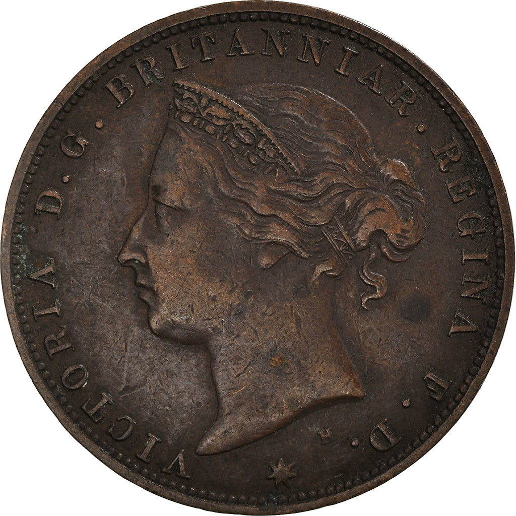 Coin, Jersey, Victoria, 1/24 Shilling, 1877, VF(30-35), Bronze, KM:7