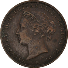 Coin, Jersey, Victoria, 1/24 Shilling, 1877, VF(30-35), Bronze, KM:7