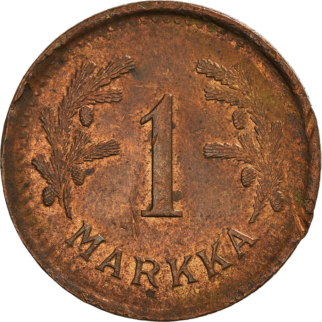 Coin, Finland, Markka, 1951, VF(30-35), Copper, KM:30a