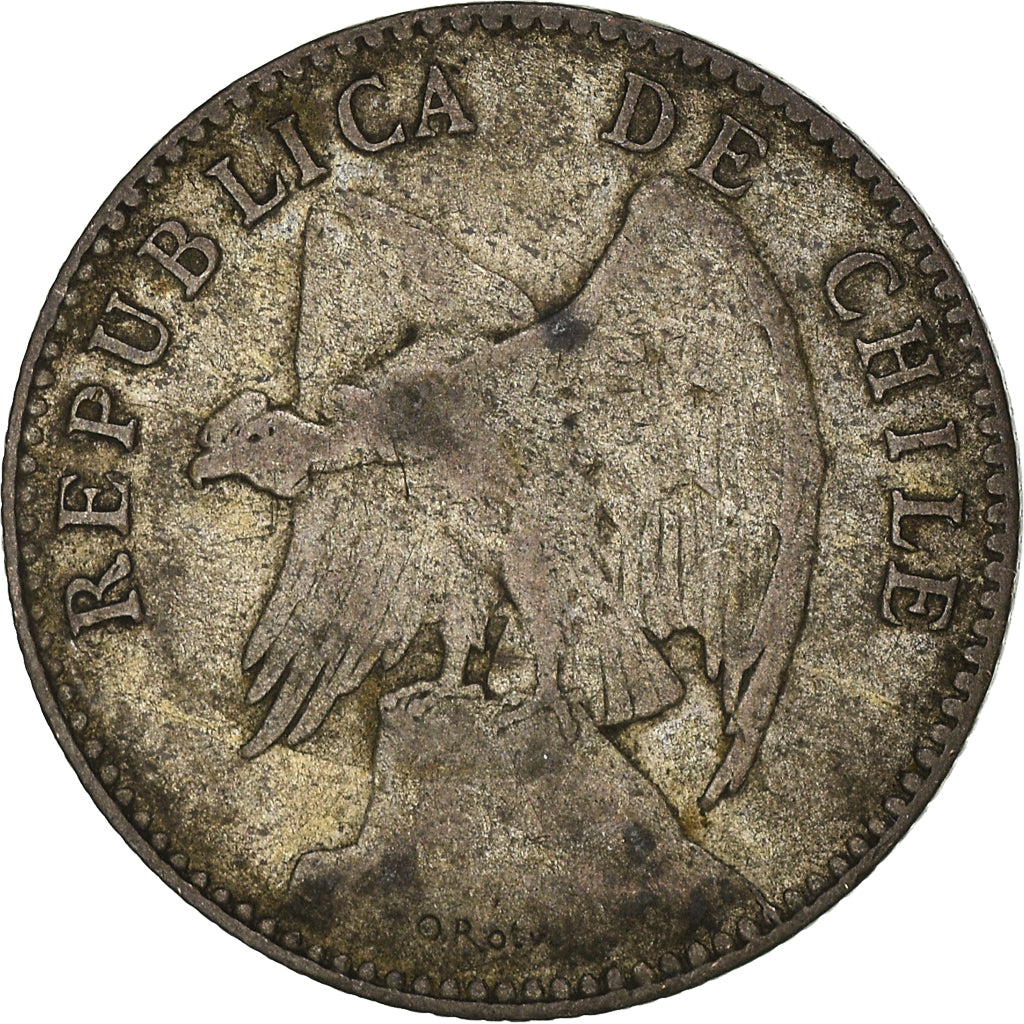 Moneda, Chile, 20 Centavos, 1920, Santiago, BC+, Plata, KM:151.3