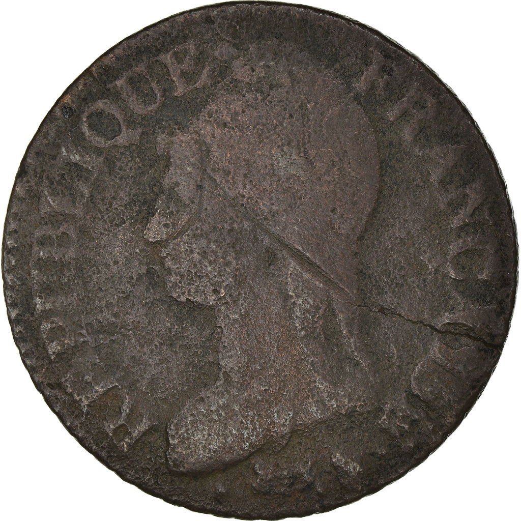 Moneta, Francja, Dupré, 5 Centimes, 1798, Strasbourg, VF(20-25), Brązowy