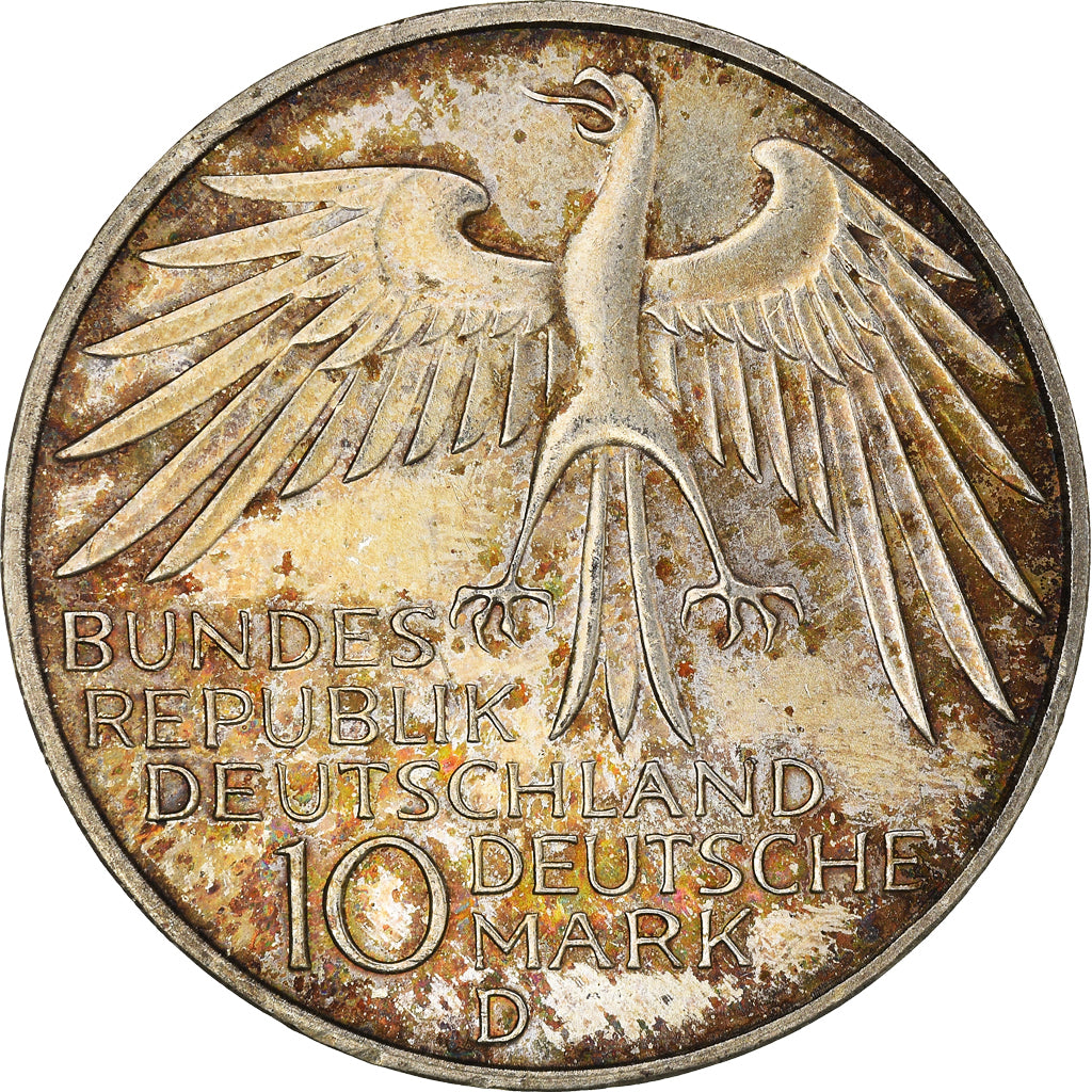 Coin, GERMANY - FEDERAL REPUBLIC, 10 Mark, 1972, Munich, MS(60-62), Silver