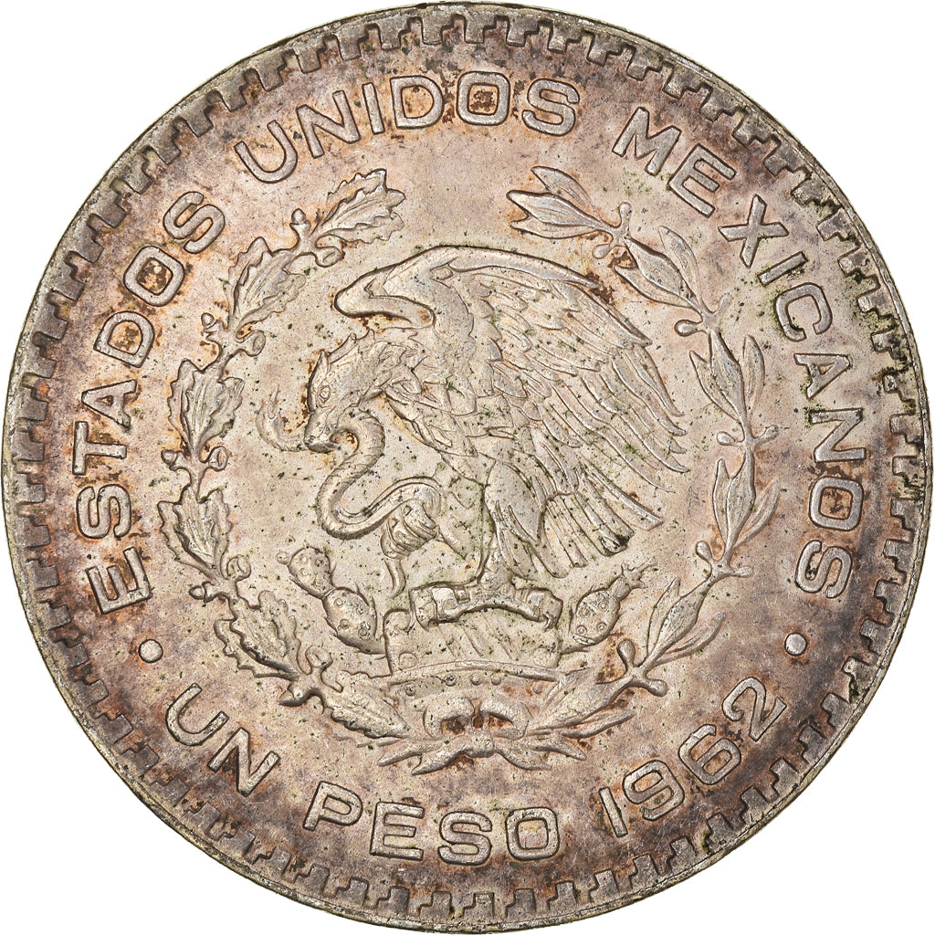 Münze, Mexiko, Peso, 1962, Mexico City, SS+, Silber, KM:459
