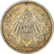 Coin, GERMANY - EMPIRE, 1/2 Mark, 1916, Berlin, AU(55-58), Silver, KM:17