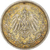 Coin, GERMANY - EMPIRE, 1/2 Mark, 1916, Berlin, AU(55-58), Silver, KM:17