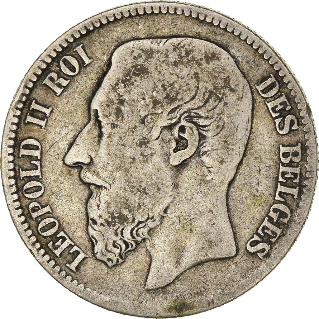 Coin, Belgium, Leopold II, 2 Francs, 2 Frank, 1867, VF(30-35), Silver, KM:30.1