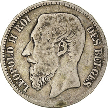 Coin, Belgium, Leopold II, 2 Francs, 2 Frank, 1867, VF(30-35), Silver, KM:30.1