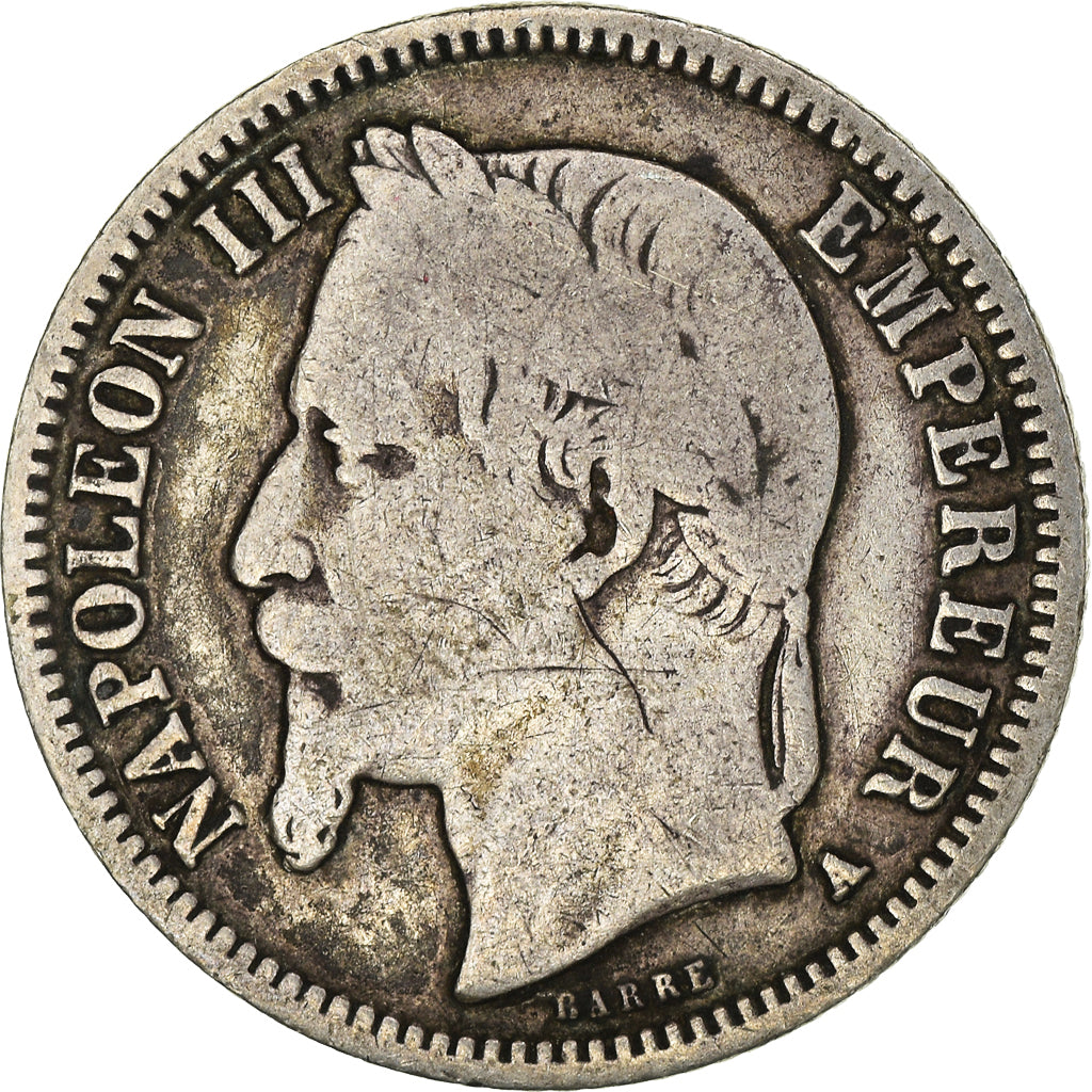 Munten, Frankrijk, Napoleon III, Napoléon III, Franc, 1868, Paris, FR, Zilver