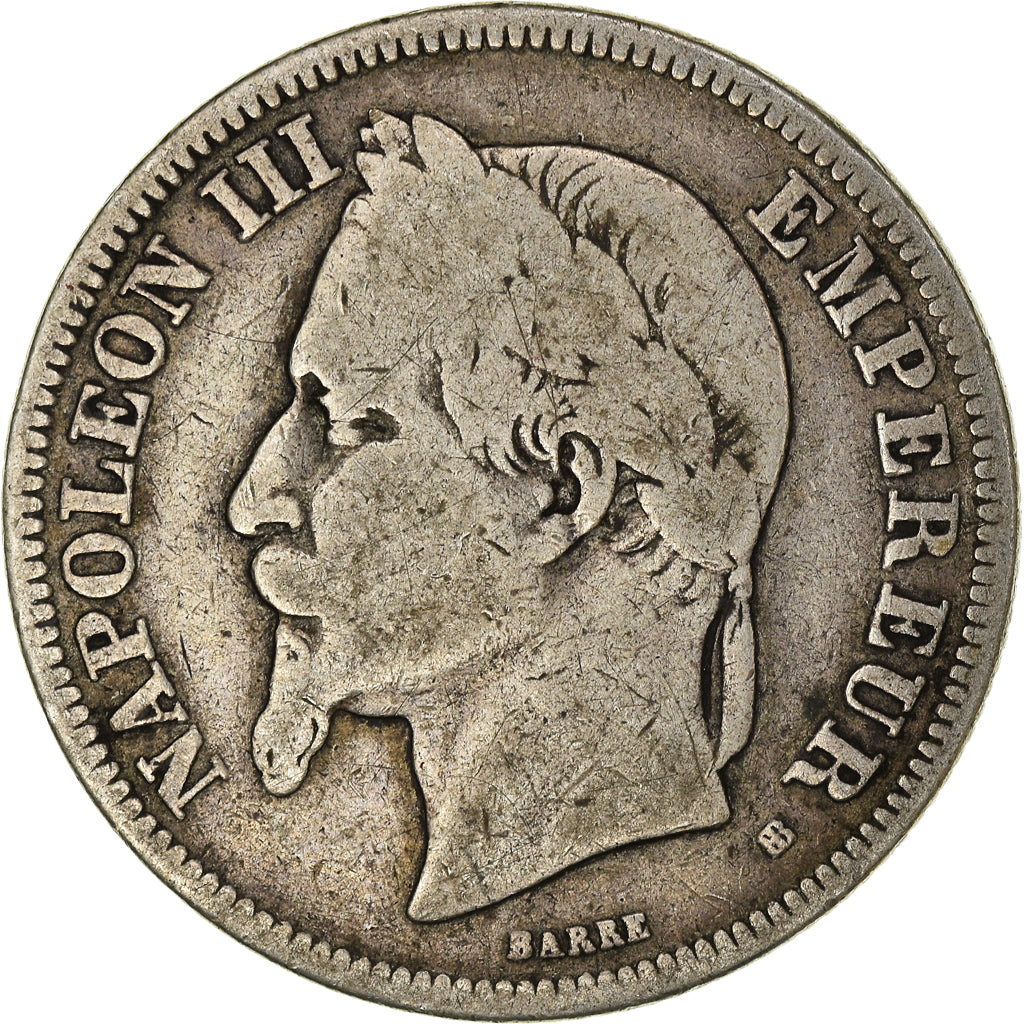 Munten, Frankrijk, Napoleon III, Napoléon III, 2 Francs, 1866, Strasbourg, FR