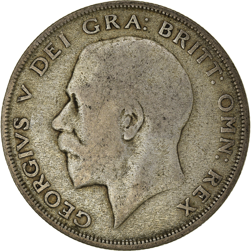 Coin, Great Britain, George V, 1/2 Crown, 1921, VF(30-35), Silver, KM:818.1a