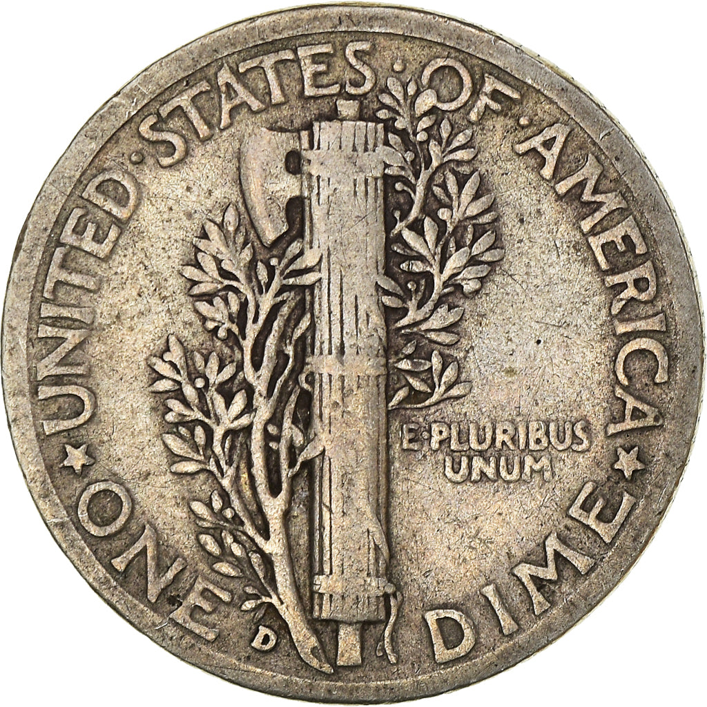 Coin, United States, Mercury Dime, Dime, 1942, U.S. Mint, Denver, VF(30-35)