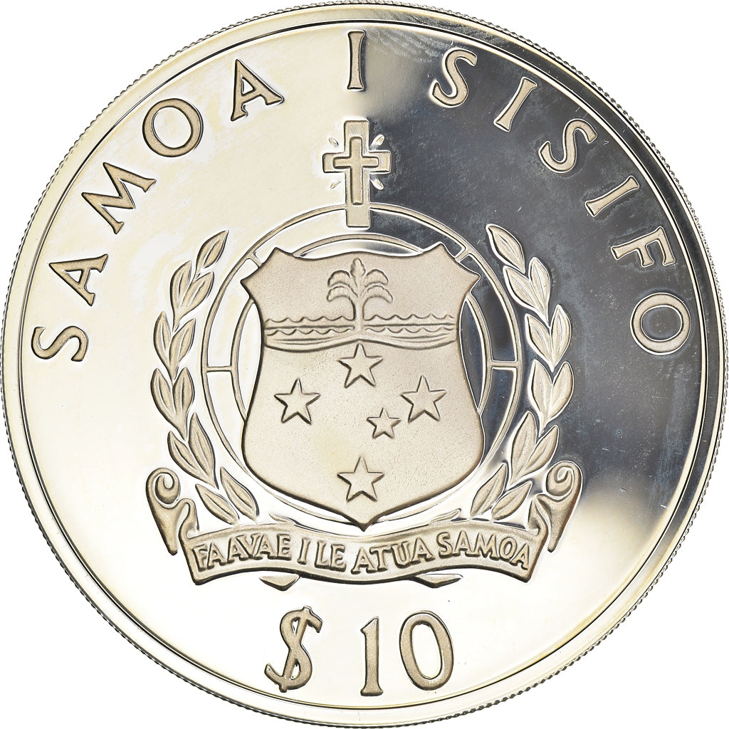 Monnaie, Samoa, 10 Tala, 1992, FDC, Argent, KM:86
