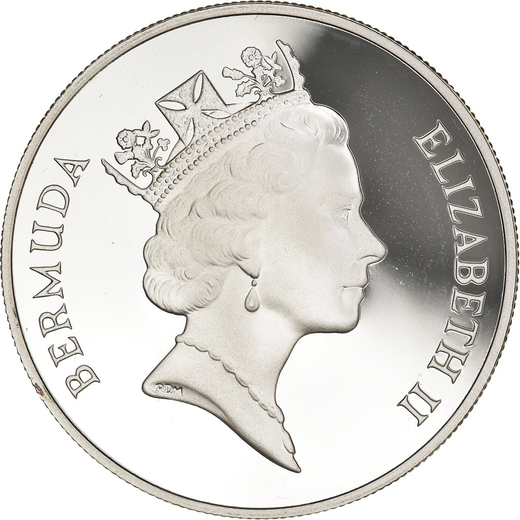 Coin, Bermuda, Elizabeth II, Dollar, 1993, MS(65-70), Silver, KM:85