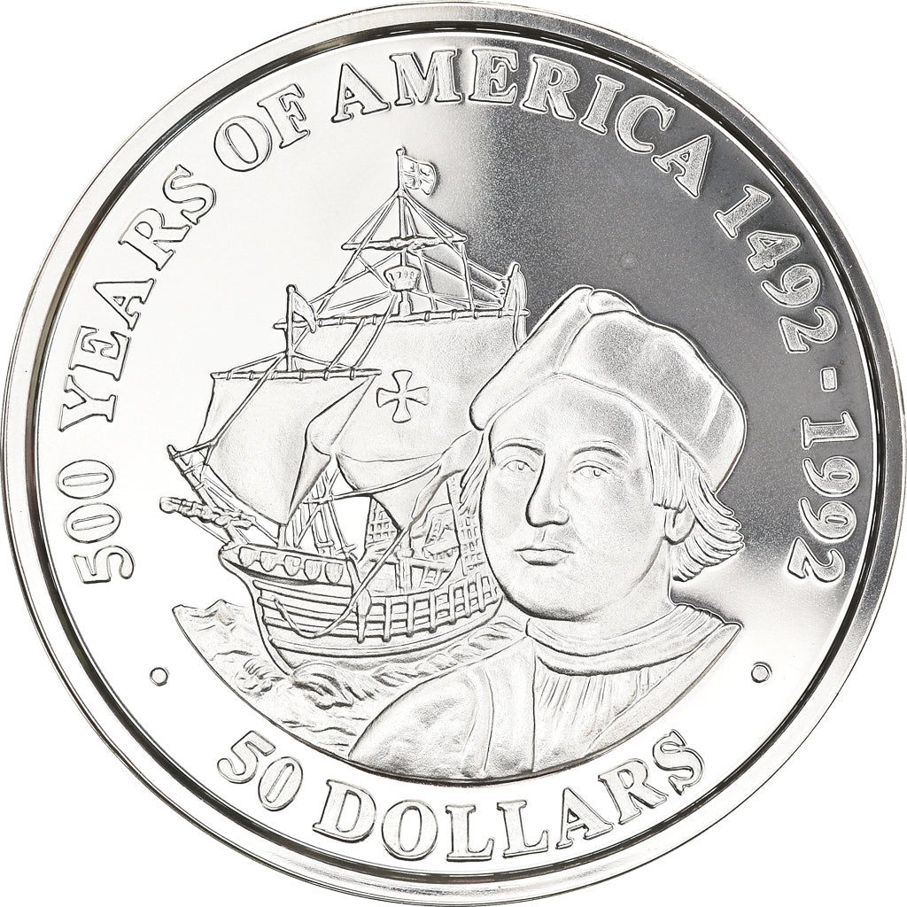 Coin, Cook Islands, Elizabeth II, 50 Dollars, 1989, Franklin Mint, MS(65-70)