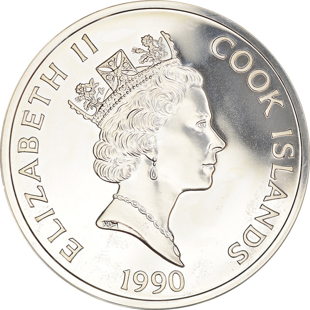 Coin, Cook Islands, Elizabeth II, 50 Dollars, 1990, Franklin Mint, MS(65-70)