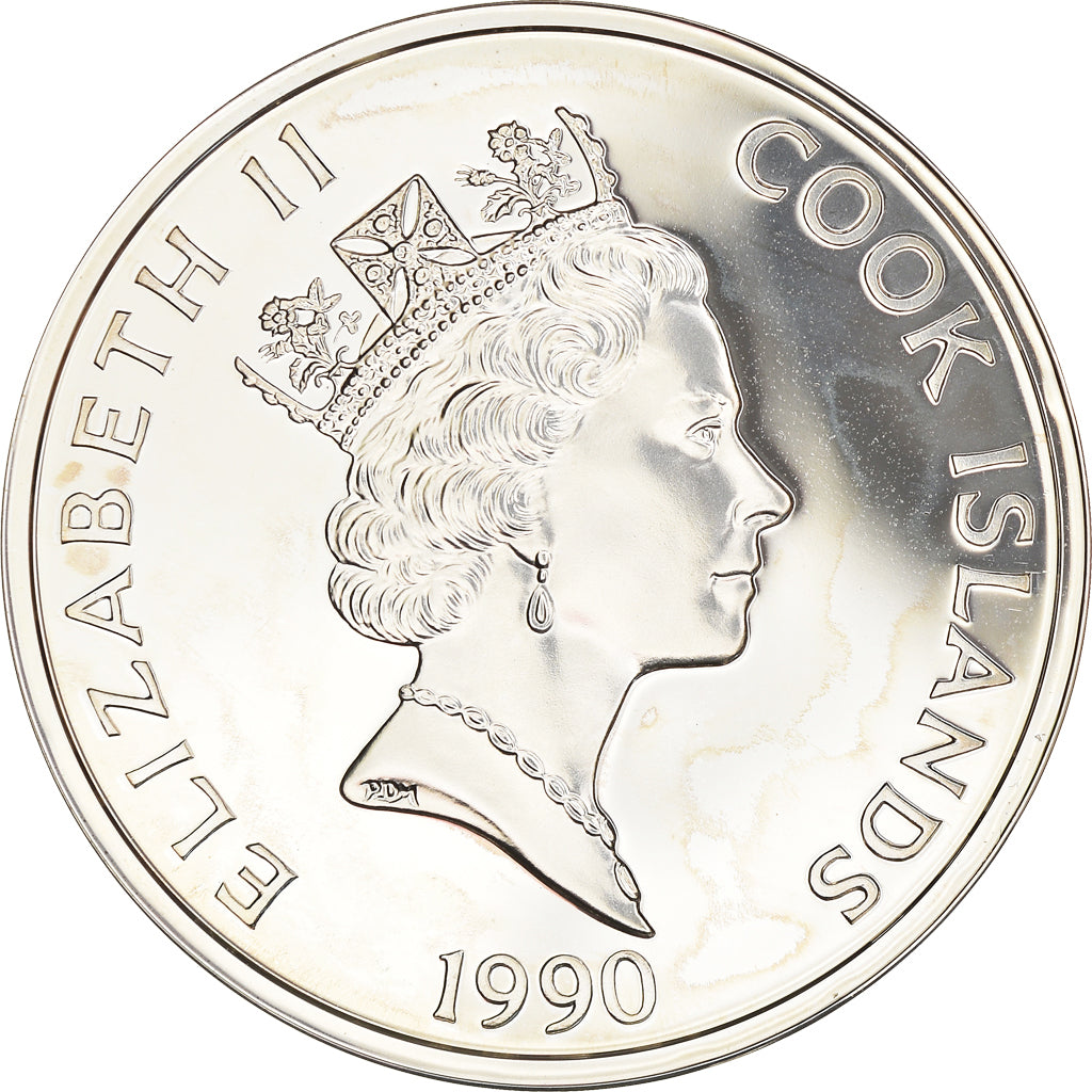 Coin, Cook Islands, Elizabeth II, 50 Dollars, 1990, Franklin Mint, MS(65-70)