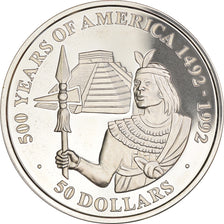 Coin, Cook Islands, Elizabeth II, 50 Dollars, 1990, Franklin Mint, MS(65-70)