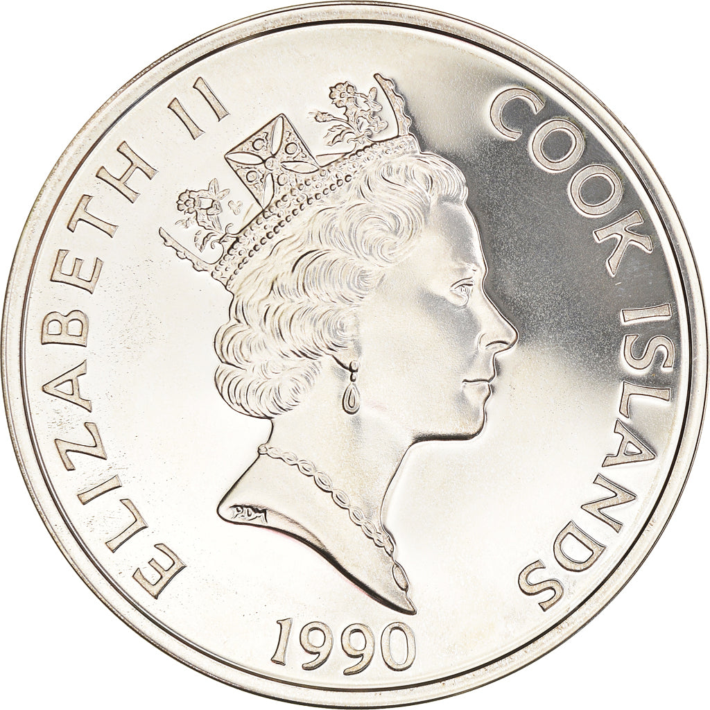 Coin, Cook Islands, Elizabeth II, 50 Dollars, 1990, Franklin Mint, MS(65-70)