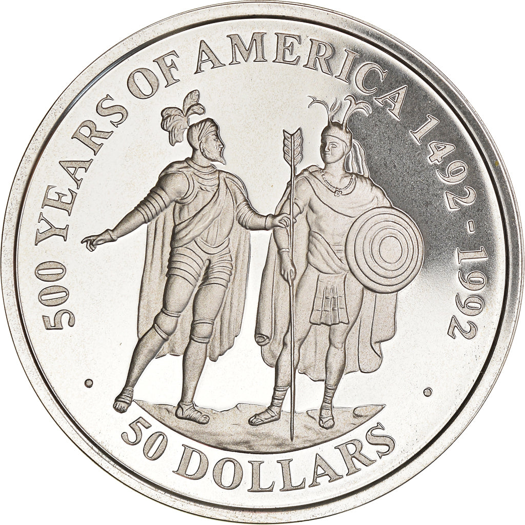 Coin, Cook Islands, Elizabeth II, 50 Dollars, 1990, Franklin Mint, MS(65-70)