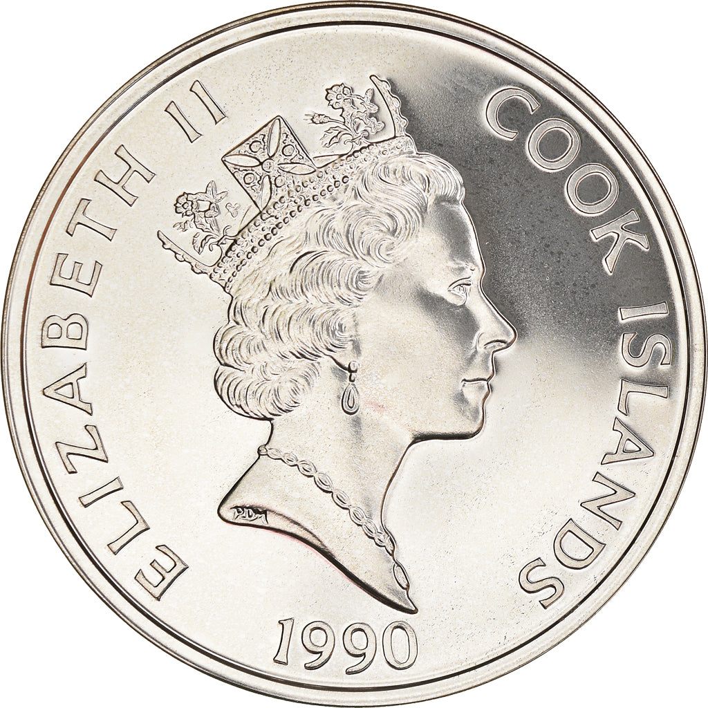 Coin, Cook Islands, Elizabeth II, 50 Dollars, 1990, Franklin Mint, MS(65-70)