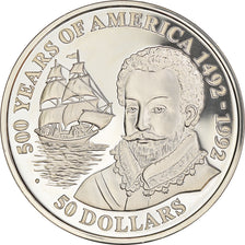 Moneta, Wyspy Cooka, Elizabeth II, 50 Dollars, 1990, Franklin Mint, MS(65-70)