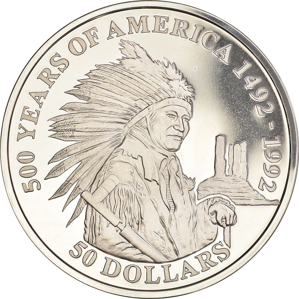 Coin, Cook Islands, Elizabeth II, 50 Dollars, 1991, Franklin Mint, MS(65-70)