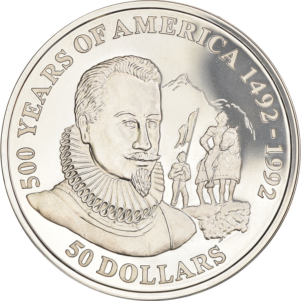 Coin, Cook Islands, Elizabeth II, 50 Dollars, 1992, Franklin Mint, MS(65-70)