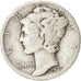 UNITED STATES, Mercury Dime, Dime, 1937, U.S. Mint, KM #140, VF(20-25), Silver,.