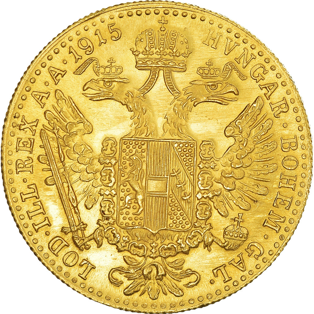 Coin, Austria, Franz Joseph I, Ducat, 1915, Restrike, MS(63), Gold, KM:2267