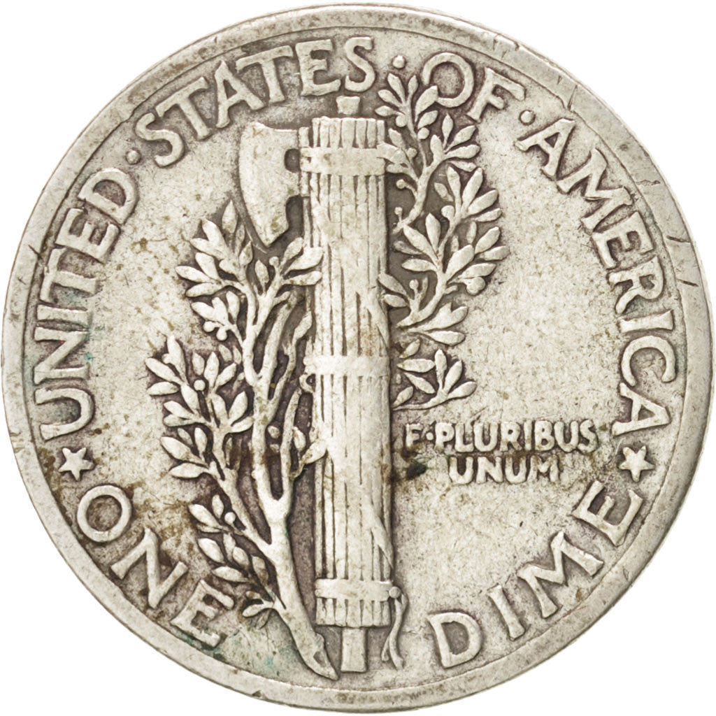 UNITED STATES, Mercury Dime, Dime, 1939, U.S. Mint, KM #140, VF(30-35), Silver,.