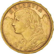 Moneta, Svizzera, 20 Francs, 1903, Bern, BB+, Oro, KM:35.1
