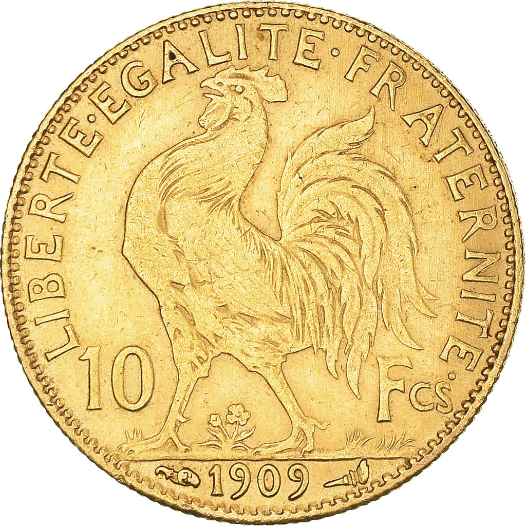 Münze, Frankreich, Marianne, 10 Francs, 1909, Paris, SS, Gold, KM:846
