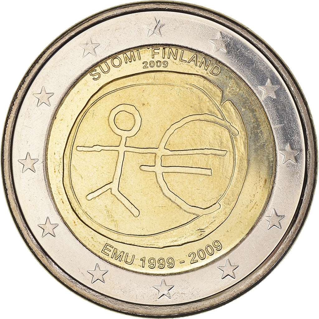 Finland, 2 Euro, EMU 10th Anniversary, 2009, Vantaa, MS(63), Bi-Metallic, KM:144