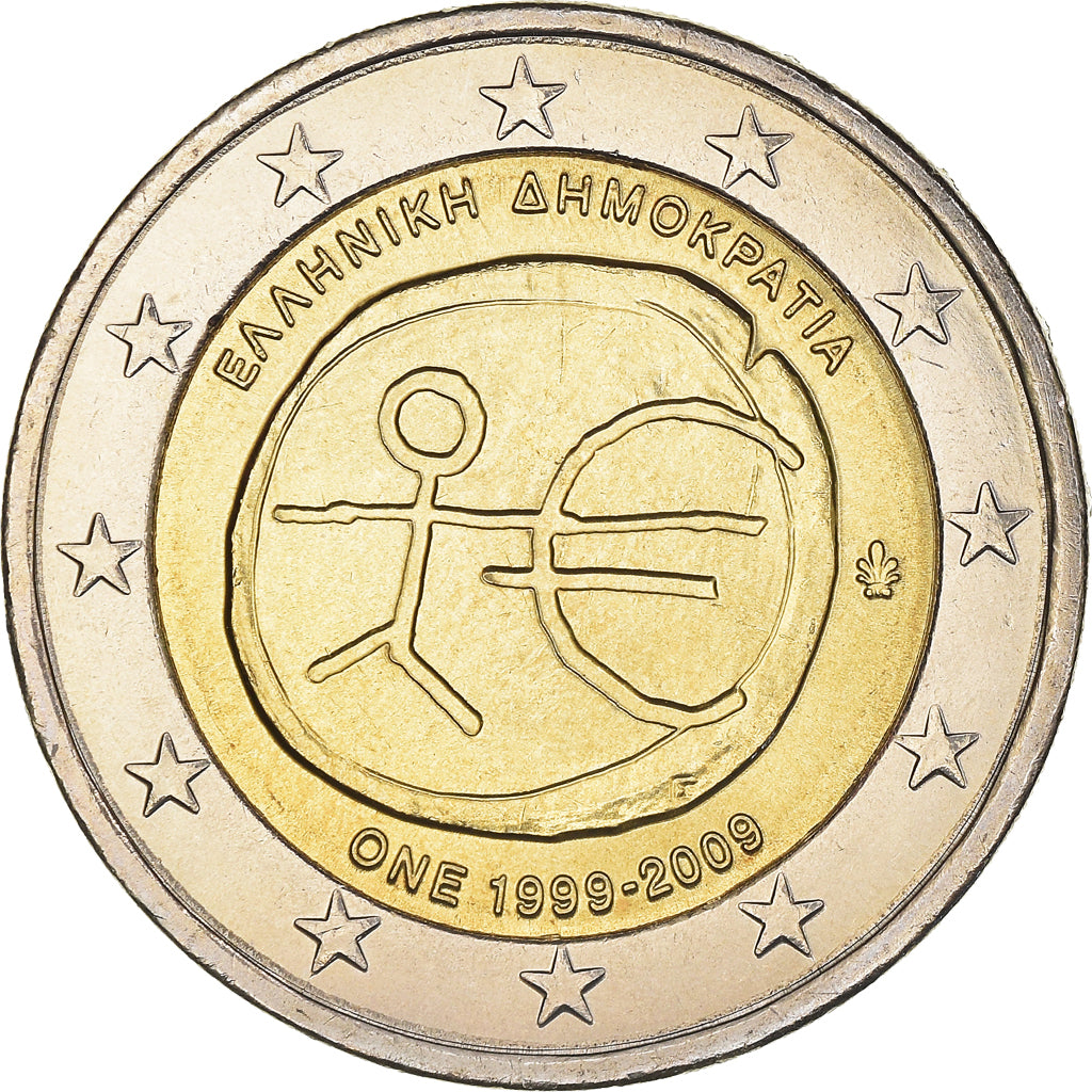 Greece, 2 Euro, EMU, 2009, Athens, MS(64), Bi-Metallic, KM:227