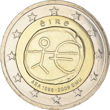 IRELAND REPUBLIC, 2 Euro, EMU, 10th Anniversary, 2009, MS(64), Bi-Metallic