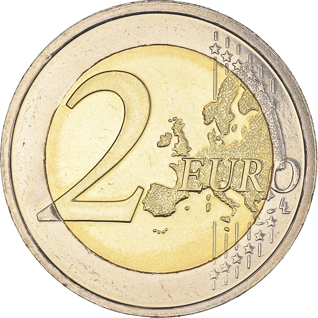 IRELAND REPUBLIC, 2 Euro, EMU, 10th Anniversary, 2009, MS(64), Bi-Metallic