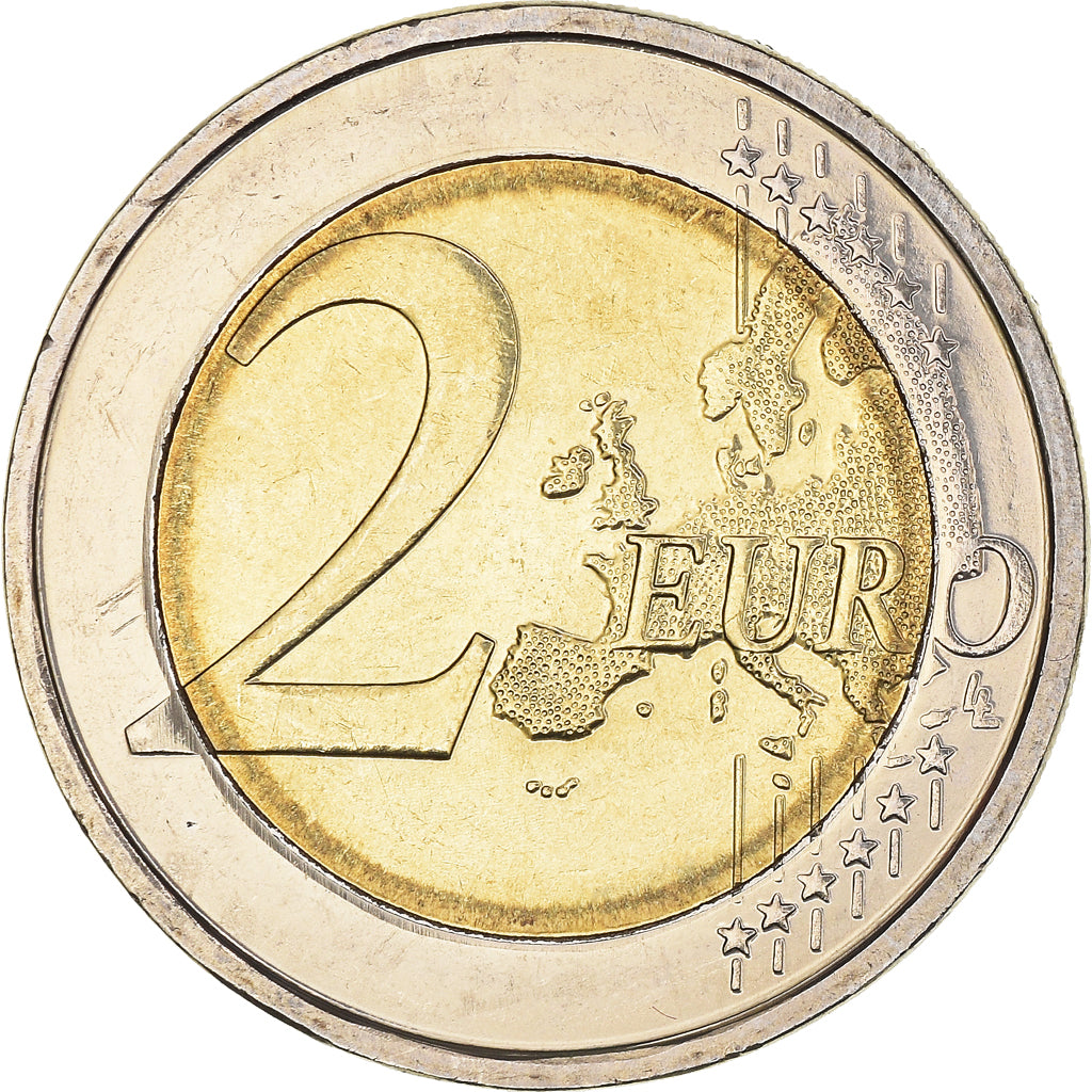 Belgium, 2 Euro, 10th Anniversary of EMU, 2009, MS(63), Bi-Metallic, KM:282