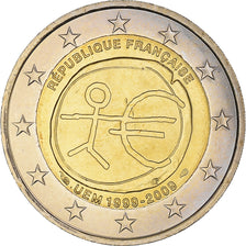 France, 2 Euro, EMU 10th Anniversary, 2009, Paris, MS(63), Bi-Metallic
