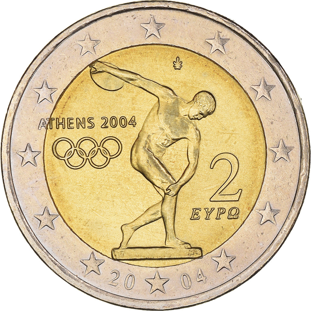 Griechenland, 2 Euro, Jeux Olympiques d'Athènes, 2004, Athens, VZ+