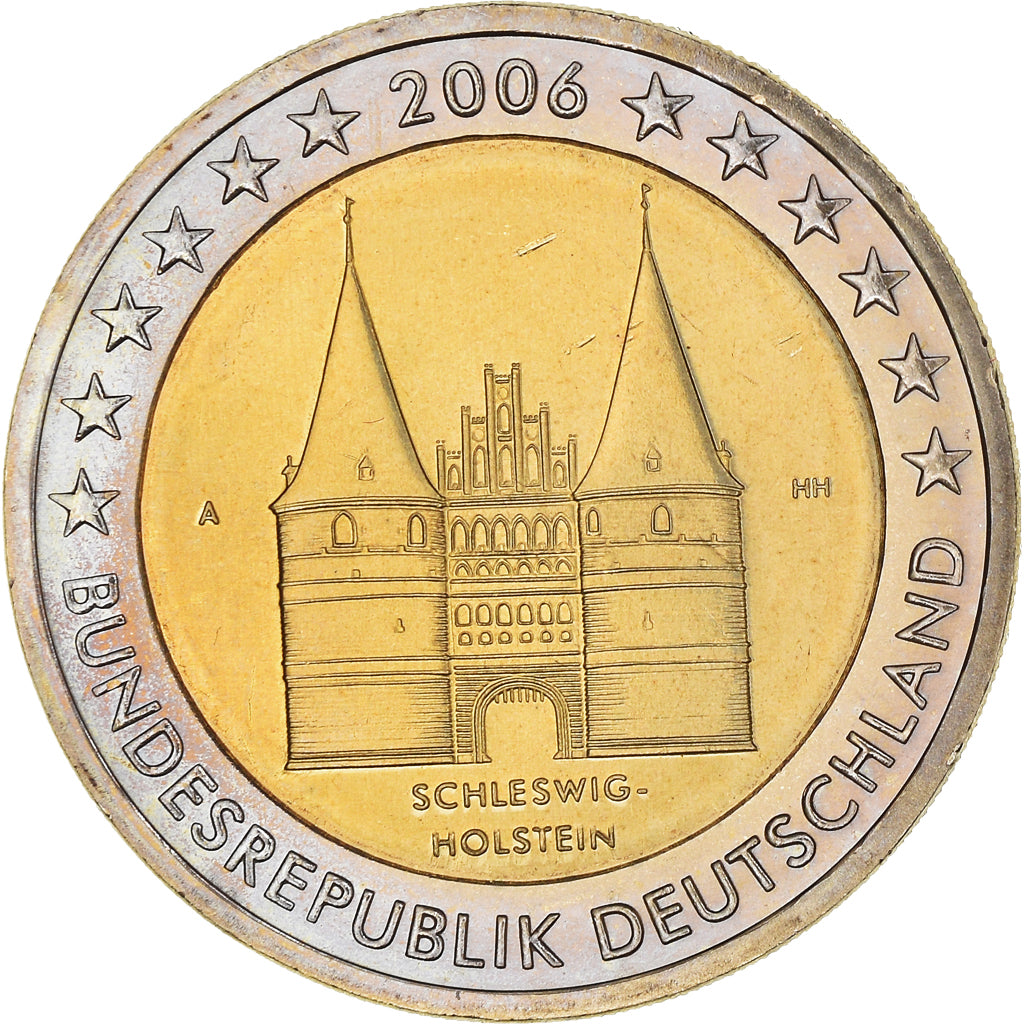 GERMANY - FEDERAL REPUBLIC, 2 Euro, Schleswig-Holstein, 2006, Berlin, MS(63)