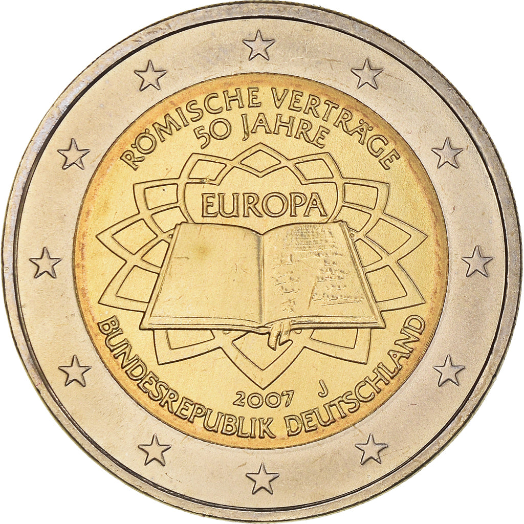 GERMANY - FEDERAL REPUBLIC, 2 Euro, Traité de Rome 50 ans, 2007, Hambourg
